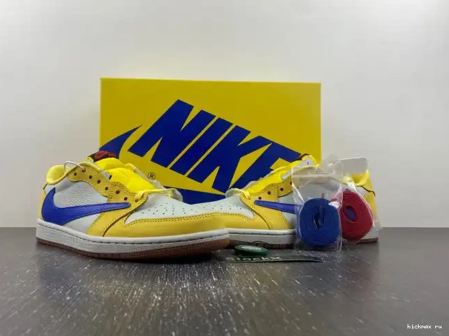 Cheap Kickmax Travis Scott Canary Air Jordan OG x 1 DZ4137-700 Low 0616